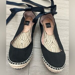 Zac Posen Espadrille Ballerina Tie-Up Flats